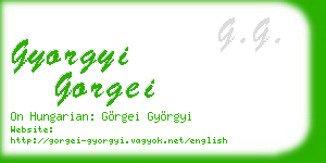 gyorgyi gorgei business card